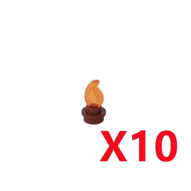 Set  bougies / flammes / buches