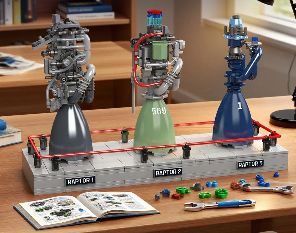 Moteurs de Fusée Raptor - 496 pièces