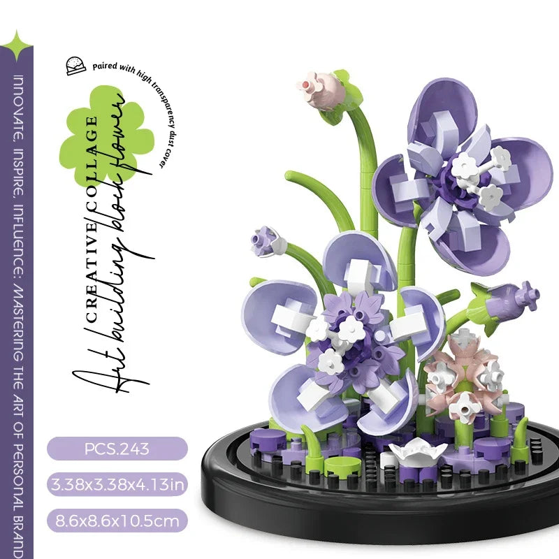 Set Bouquets sous verre