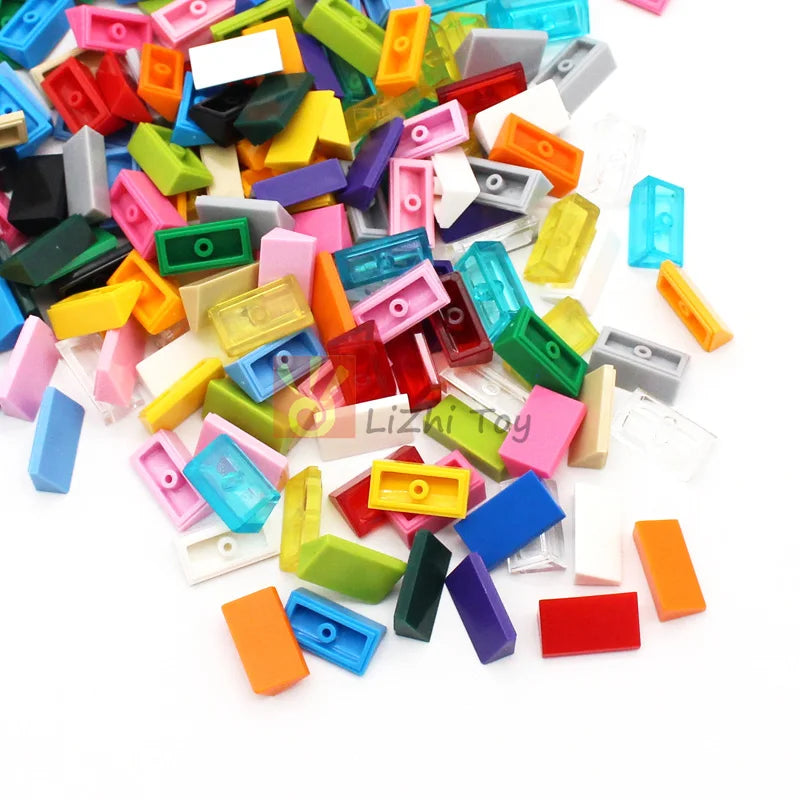 Set 100 pièces de 1x2 pentes