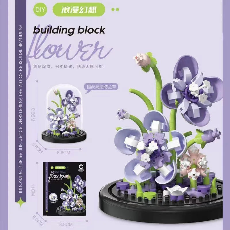 Set Bouquets sous verre