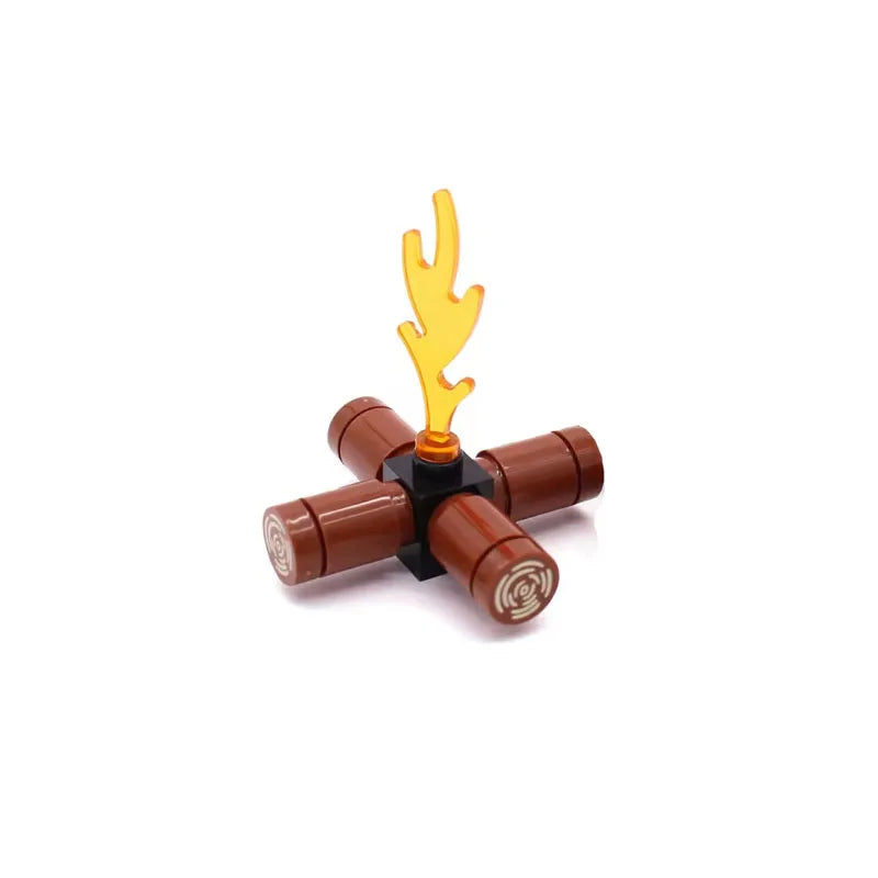 Set  bougies / flammes / buches