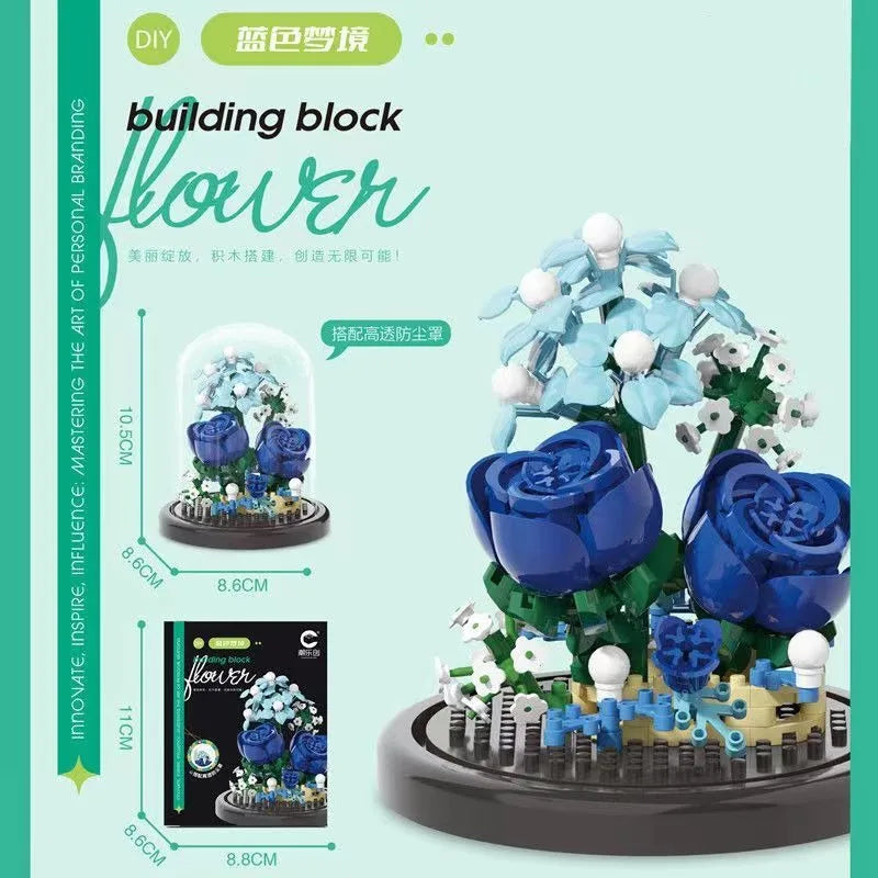 Set Bouquets sous verre