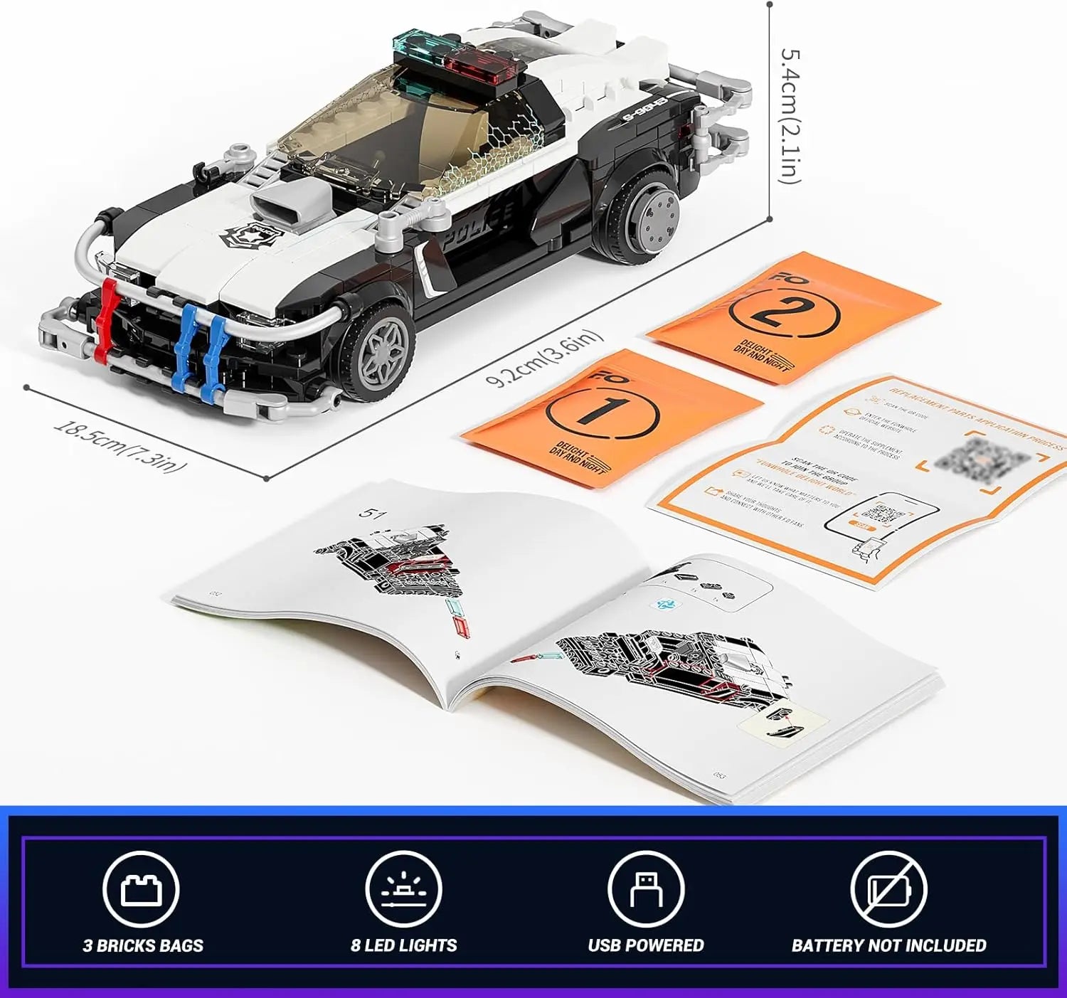 Voiture de Police - 372 Pièces