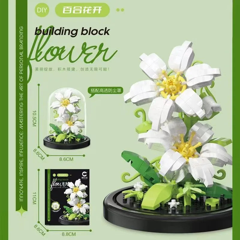 Set Bouquets sous verre