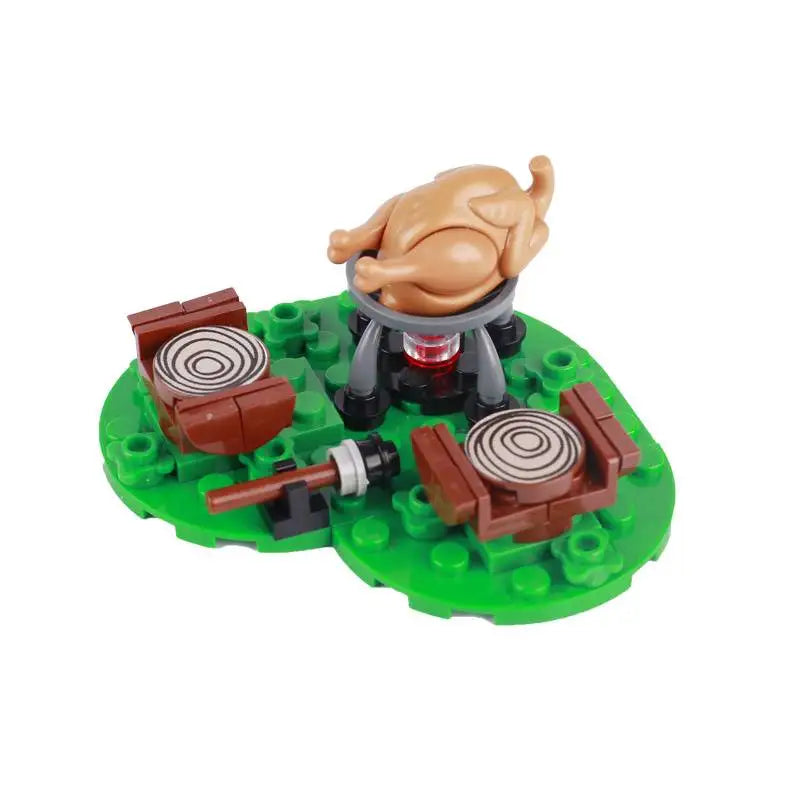 Set  bougies / flammes / buches