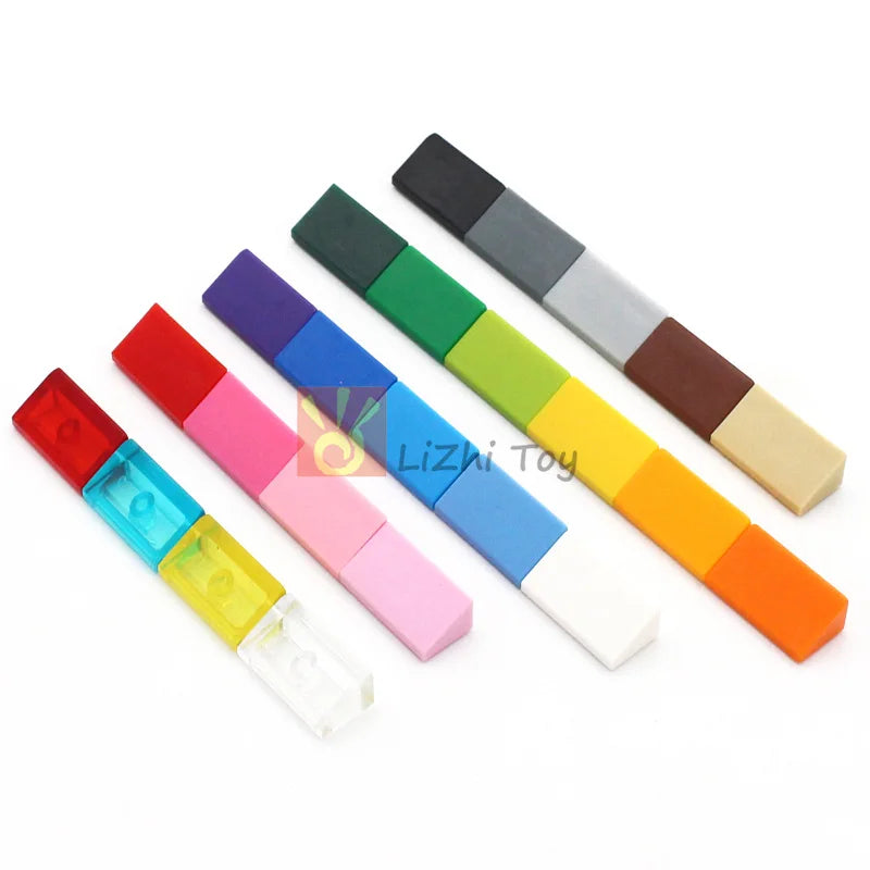 Set 100 pièces de 1x2 pentes