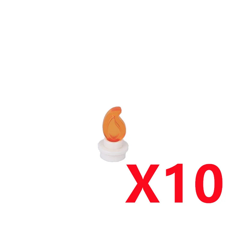 Set  bougies / flammes / buches