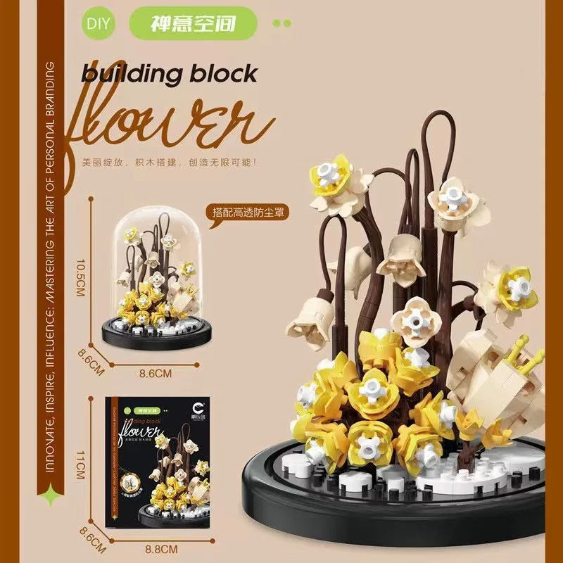 Set Bouquets sous verre