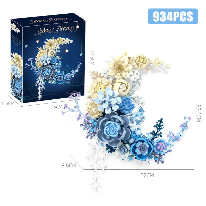 Centre de table Lune de fleurs - 934 pièces