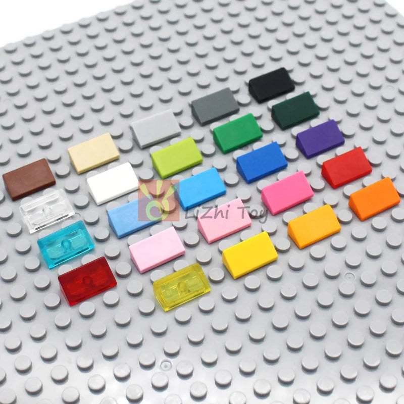 Set 100 pièces de 1x2 pentes