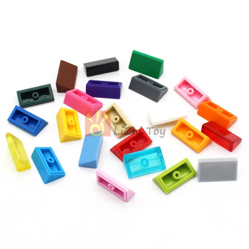 Set 100 pièces de 1x2 pentes