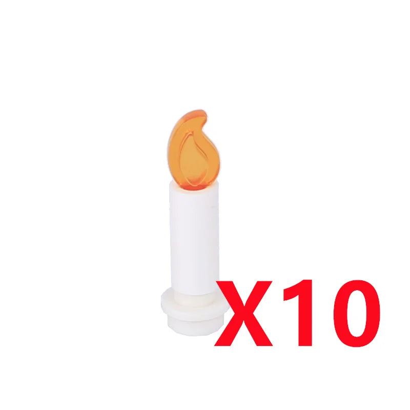 Set  bougies / flammes / buches