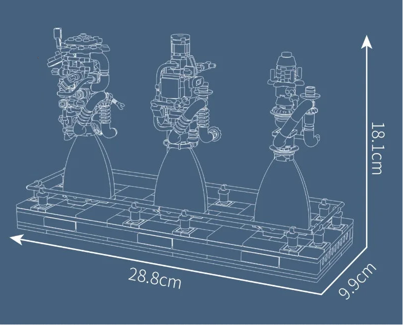 Moteurs de Fusée Raptor - 496 pièces