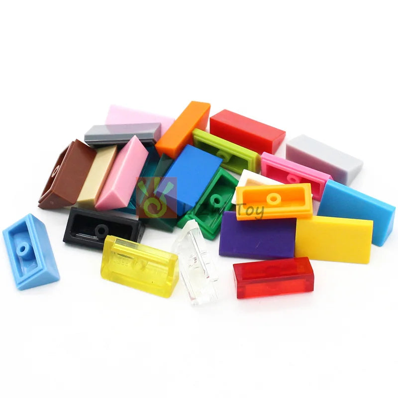 Set 100 pièces de 1x2 pentes